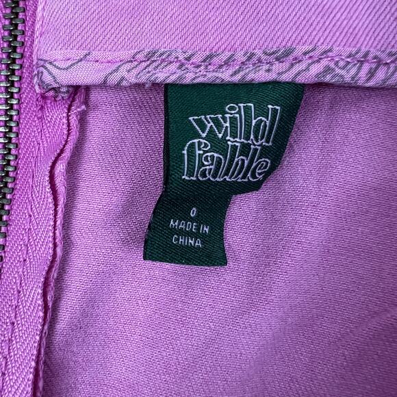 Wild Fable Women's Light Purple Front Seamed Jean Mini Skirt - Size 0 - NWT - Picture 2 of 9